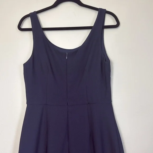 Betsey Johnson Women's Navy Blue Scuba Crepe Embroidered Midi Dress Size 8 - Picture 8 of 10